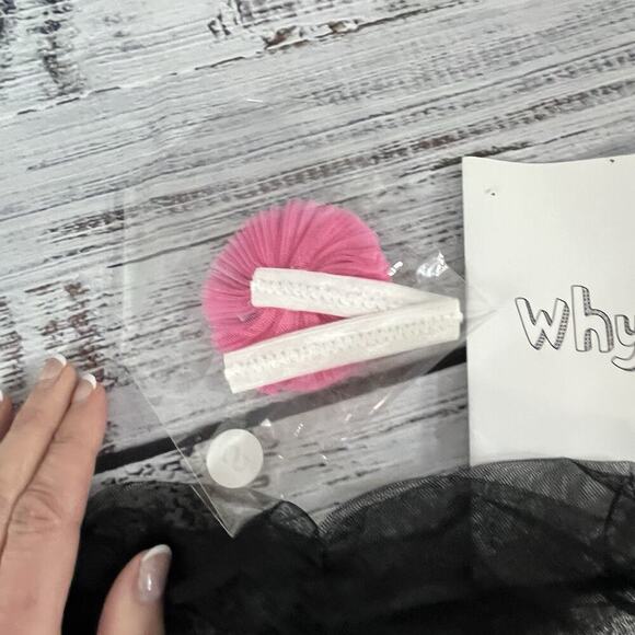 PETITE JR Baby Girl Black Dress XS 3-6 mths Bonnet Hair Bow Wedding Dedication 3 - Picture 12 of 13